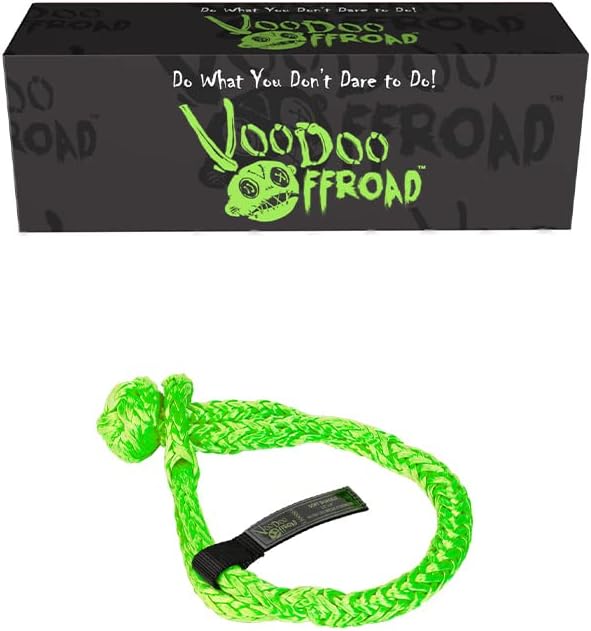 Voodoo Offroad 1500001A 2.0 Santeria Series 1/2" x 8" Winch Soft Shackle - Green