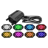 RGB+Pure white honeycomb led rock light