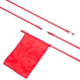 Off Road 9ft Red Flag Pole with Flag,