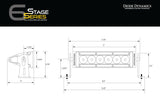 SS6 AMBER DRIVING LIGHT BAR(SINGLE)