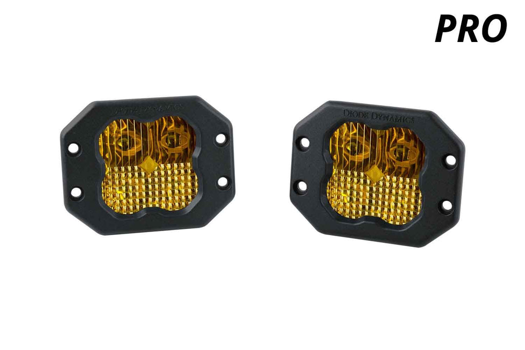 SS3 LED POD PRO YELLOW COMBO FLUSH (PAIR)